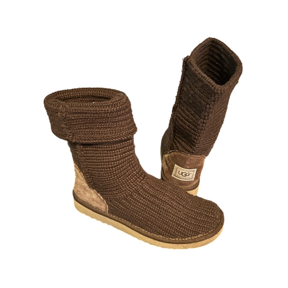 UGG Size 8 Woven Textile Boots w Sheepskin Liner - Excellent Condition